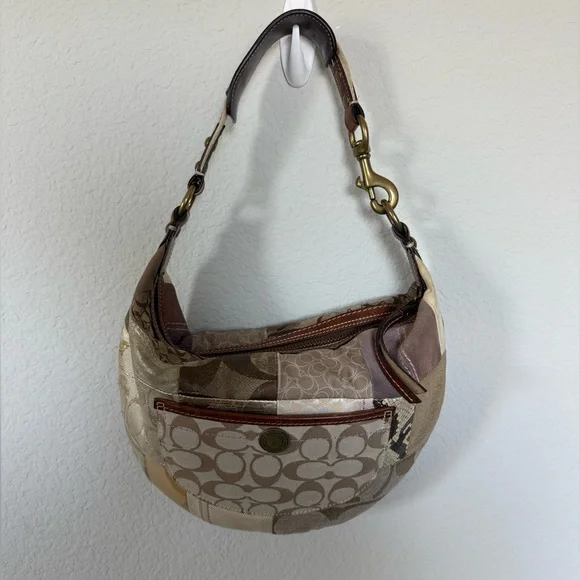 Vintage Coach Y2K Patchwork Shoulder Bag - Picture 1 of 13